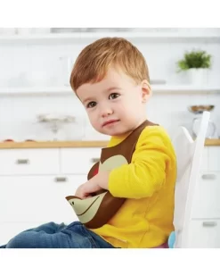 Skip Hop Zoo Fold & Go Silicone Bib-Monkey -Bedding Baby Store 232201 3