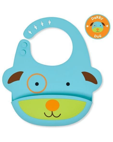 Skip Hop Zoo Fold & Go Silicone Bib-Dog 1 Skip Hop Zoo Fold & Go Silicone Bib-Dog