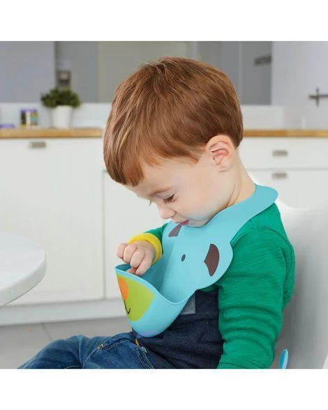 Skip Hop Zoo Fold & Go Silicone Bib-Dog 3 Skip Hop Zoo Fold & Go Silicone Bib-Dog - Image 3