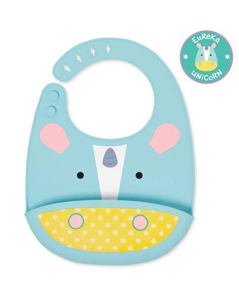 Skip Hop Zoo Fold & Go Silicone Bib-Unicorn 1 Skip Hop Zoo Fold & Go Silicone Bib-Unicorn