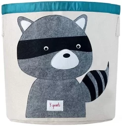 3 Sprouts Storage Bin Raccoon