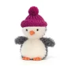 Jellycat Wee Winter Penguin Fuschia