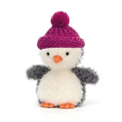 Jellycat Wee Winter Penguin Fuschia