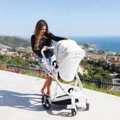 Milkbe Lullaby Auto Braking Stroller - Beige 6 Milkbe Lullaby Auto Braking Stroller - Beige -Bedding Baby Store 5705536 3