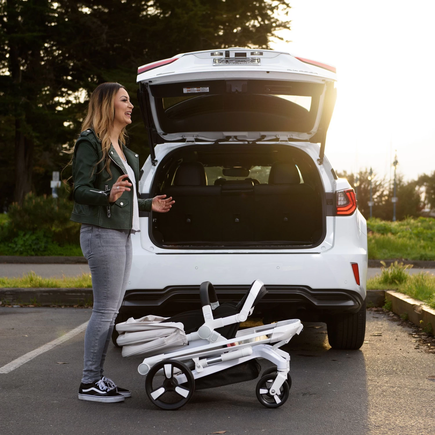 Milkbe Lullaby Auto Braking Stroller - Beige 2 Milkbe Lullaby Auto Braking Stroller - Beige - Image 2