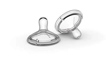 Nanobebe Silicone Double Vented Nipples 0 Months+ Twin Pack - Slow Flow 1 Nanobebe Silicone Double Vented Nipples 0 Months+ Twin Pack - Slow Flow