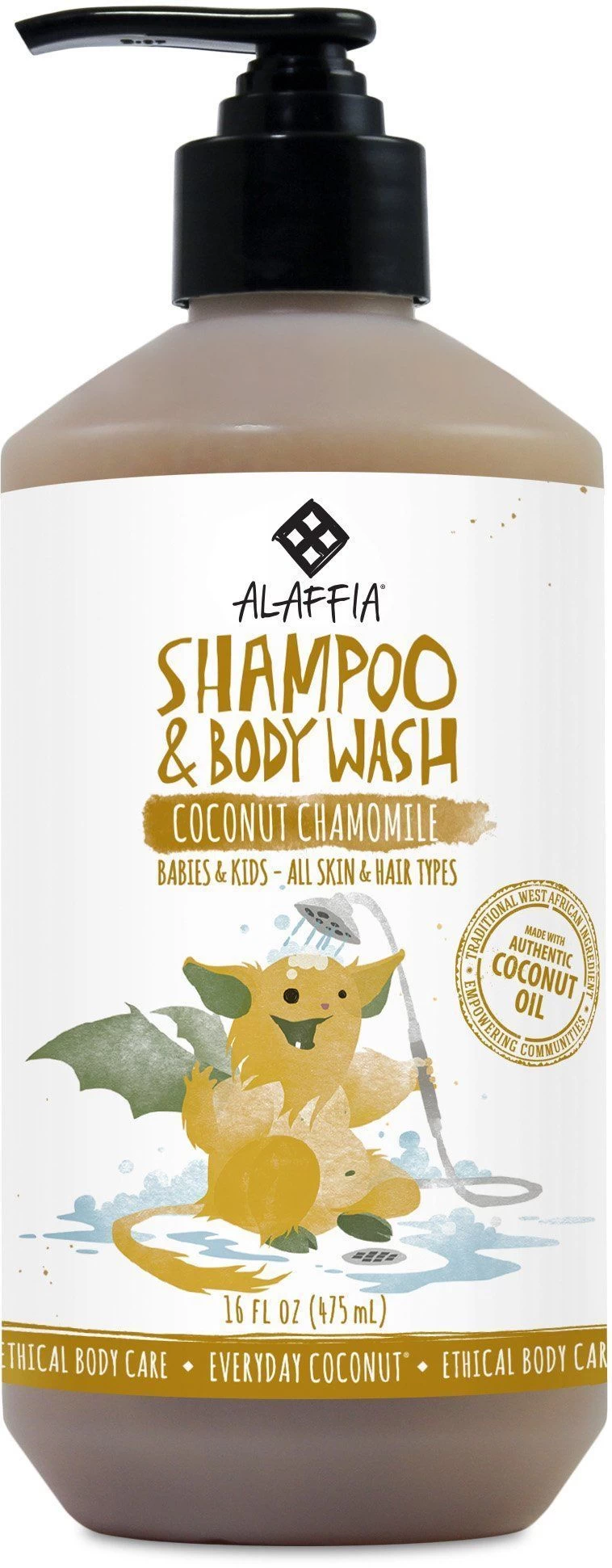 Alaffia Baby & Kid's Shampoo & Body Wash Coconut Chamomile 475ml 1 Alaffia Baby & Kid's Shampoo & Body Wash Coconut Chamomile 475ml