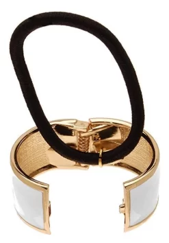 L.Erickson Atelier Enamel Cuff Pony White - Gold