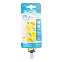 Dr Brown's Yellow Feather Pacifier Clip