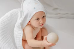 Nest Design 9 Layer Organic Cotton Hooded Towel (Baby) - Ox-Standing! 95x95cm -Bedding Baby Store 9 layer cotton hooded baby towel ox standing 4