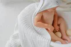 Nest Design 9 Layer Organic Cotton Hooded Towel (Baby) - Ox-Standing! 95x95cm -Bedding Baby Store 9 layer cotton hooded baby towel ox standing 6