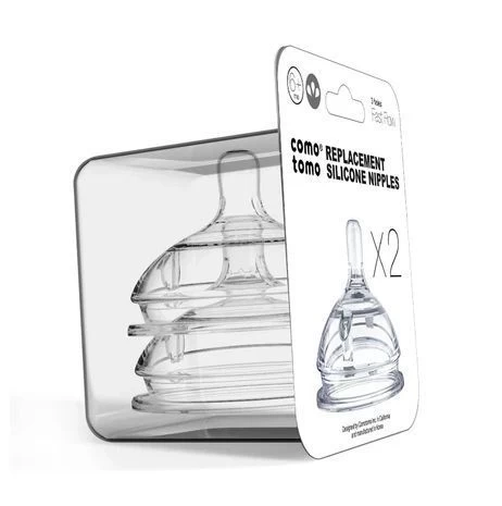 COMOTOMO Fast Flow Silicone Nipples 6+ Months 2 Pack 3 COMOTOMO Fast Flow Silicone Nipples 6+ Months 2 Pack - Image 3