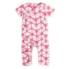 Aden & Anais Short Sleeve Kimono One-Piece - Cubic Berry Shibori (0-3m)