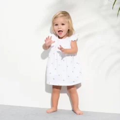 Aden & Anais Flutter Sleeve Yoke Dress - Metallic Gold Water Dot (9-12m) 9 Aden & Anais Flutter Sleeve Yoke Dress - Metallic Gold Water Dot (9-12m) -Bedding Baby Store aa1072 wdgg 03f 5 flutter sleeve yoke dress gold dot 3