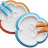 BabyBjorn Baby Plate Spoon & Fork-Orange/Turquoise 2pack