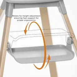 Stokke CLIKK High Chair - Clover Green -Bedding Baby Store clikk footplate 1 scaled