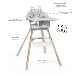 Stokke CLIKK High Chair - Clover Green -Bedding Baby Store clikk moveableplates features 1 scaled