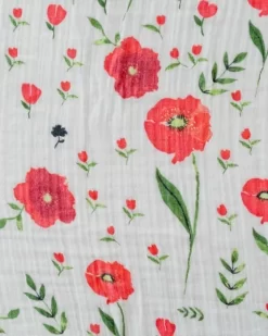 Little Unicorn Organic Cotton Muslin Swaddle Single Summer Poppy -Bedding Baby Store dsc 1665 1024x1024