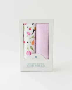Little Unicorn Organic Cotton Muslin Swaddle 2 Pack Berry & Bloom -Bedding Baby Store dsc 1666 1024x1024