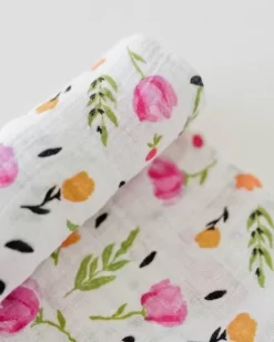 Little Unicorn Cotton Muslin Swaddle Single Berry & Bloom -Bedding Baby Store dsc 1679 1024x1024