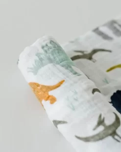 Little Unicorn Cotton Muslin Swaddle Single Dino Friends 6 Little Unicorn Cotton Muslin Swaddle Single Dino Friends -Bedding Baby Store dsc 2058 1024x1024