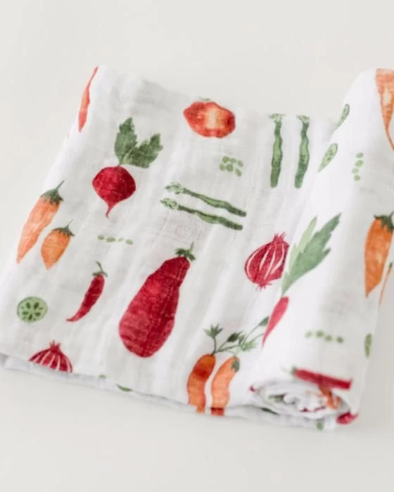 Little Unicorn Cotton Muslin Swaddle Single Farmers Market 1 Little Unicorn Cotton Muslin Swaddle Single Farmers Market