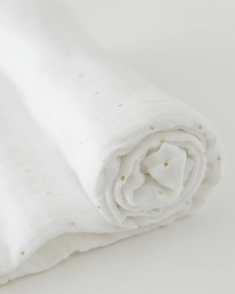 Little Unicorn Cotton Muslin Swaddle Single Gold Dot 2 Little Unicorn Cotton Muslin Swaddle Single Gold Dot - Image 2