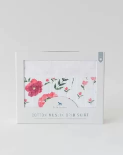 Little Unicorn Cotton Muslin Crib Skirt Summer Poppy -Bedding Baby Store dsc 9497 1024x1024