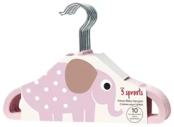 3 Sprouts Hangers (set Of 10) Elephant