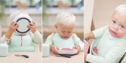 Stokke Munch Everyday Soft Mint (Bowl, Cup, Plate, Fork & Spoon) -Bedding Baby Store emo slides munch 1600x800px 3 39899