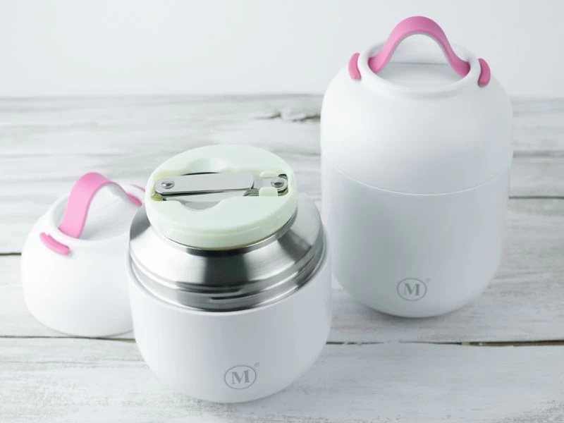 Minimal Stainless Steel Insulated V2 Food Jar 17oz/500ml - White 2 Minimal Stainless Steel Insulated V2 Food Jar 17oz/500ml - White - Image 2