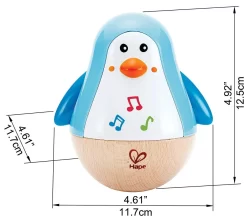 Hape Penguin Musical Wobbler 6m+ -Bedding Baby Store hape penguin musical wobbler 6m 5