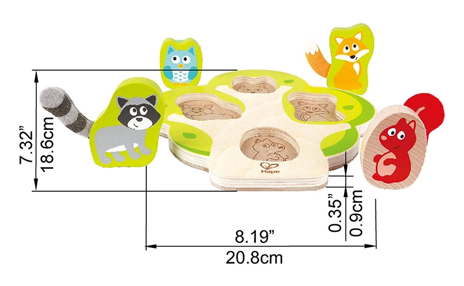 Hape Who's In The Tree Puzzle 5Pcs 18m+ 4 Hape Who's In The Tree Puzzle 5Pcs 18m+ - Image 4