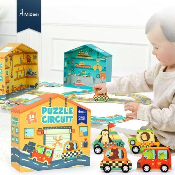Mideer Puzzle Circuit 3Y+ 38pcs 2 Mideer Puzzle Circuit 3Y+ 38pcs - Image 2