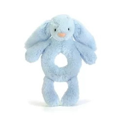Jellycat Bashful Light Blue Bunny Ring Rattle