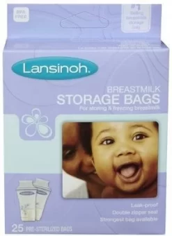 Lansinoh BreastMilk Storage Bags 25 Bags Holds 180ml