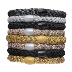 L.Erickson Grab & Go Ponytail Holders Set Of Eight - City Lights