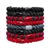 L.Erickson Grab & Go Ponytail Holders Set Of Eight - Scarlet