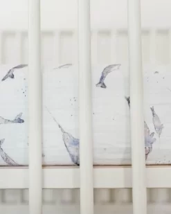Little Unicorn Cotton Muslin Crib Sheet Narwhal -Bedding Baby Store narwhal crib sheet