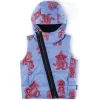 Nununu All Over Tribal Dancers Hooded Down Vest - Blue