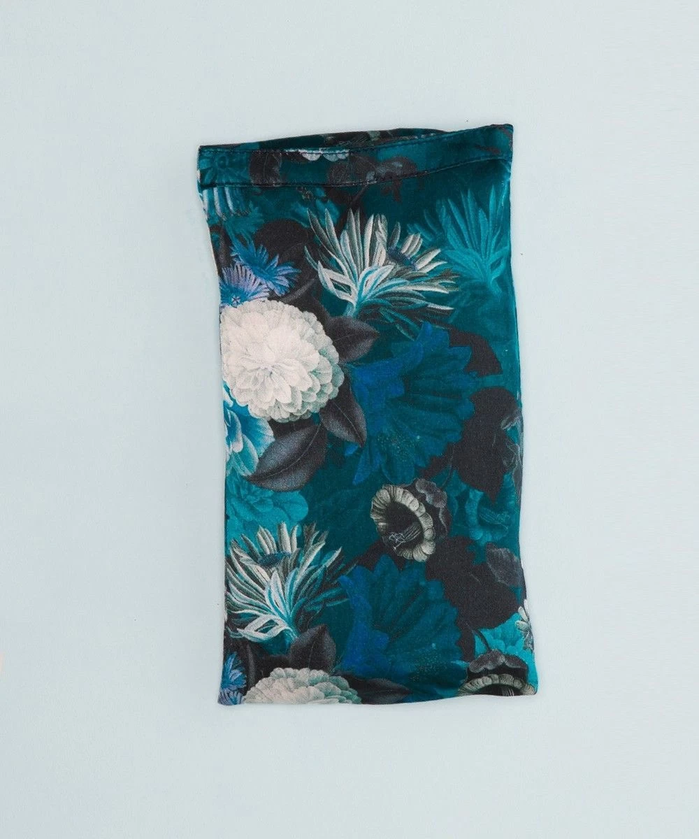 HalfMoon Silk Eye Pillow Limited Edition - Pacific Night Bloom 1 HalfMoon Silk Eye Pillow Limited Edition - Pacific Night Bloom