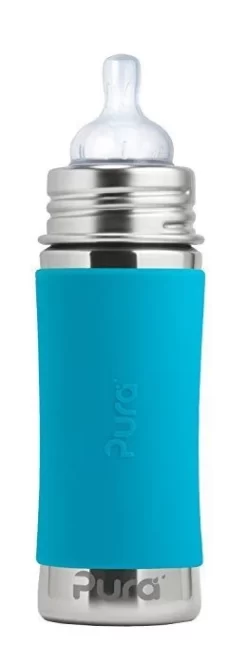 Pura Infant Bottle With Aqua Sleeve 325ml 3+ Months