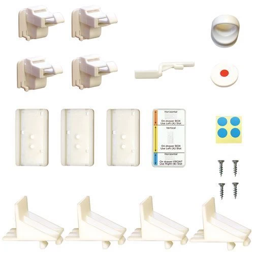 Qdos Adhesive Magnet Lock - White (4 Pack) 1 Qdos Adhesive Magnet Lock - White (4 Pack)