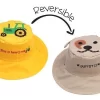 FlapJackKids Kid's Sun Hat Tractor/Dog-R Medium (2-4 Years)