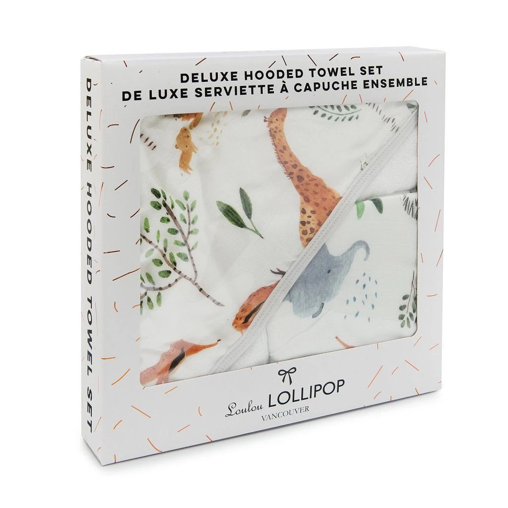 Loulou Lollipop Hooded Towel Safari Jungle 3 Loulou Lollipop Hooded Towel Safari Jungle - Image 3