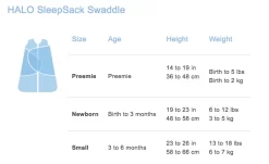 HALO SleepSack Swaddle - Single Pack 100% Cotton TOG: 1.5 Blush Twinkle NB