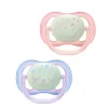 Philips AVENT Ultra Air Pacifier Nightime Pink And Purple 2 Pack