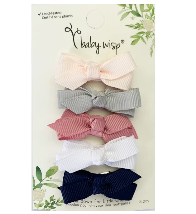 Baby Wisp Chelsea Bows Snap Clip - Baby Hype 1 Baby Wisp Chelsea Bows Snap Clip - Baby Hype