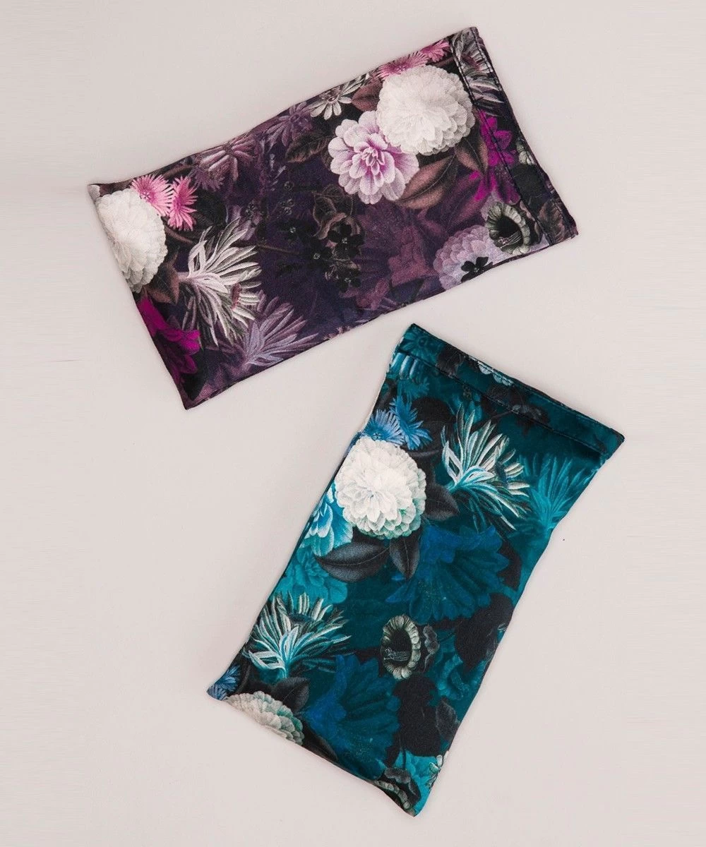 HalfMoon Silk Eye Pillow Limited Edition - Pacific Night Bloom 2 HalfMoon Silk Eye Pillow Limited Edition - Pacific Night Bloom - Image 2