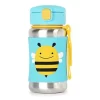 Skip Hop Zoo Stainless Steel Straw Bottle - Bee 12 Oz.
